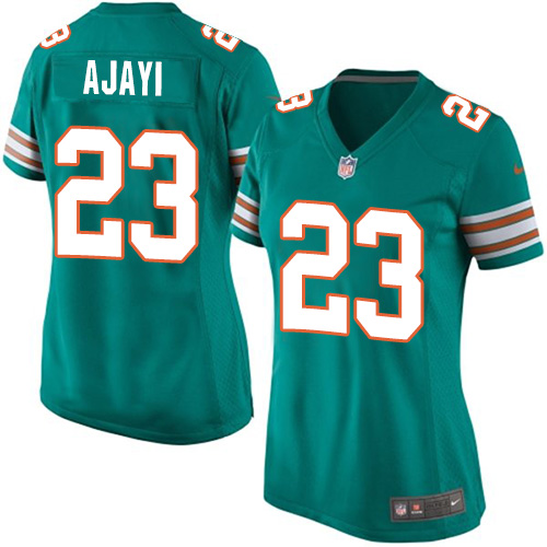 Women's Elite Jay Ajayi Nike Jersey Aqua Green Alternate - #23 NFL Miami Dolphins